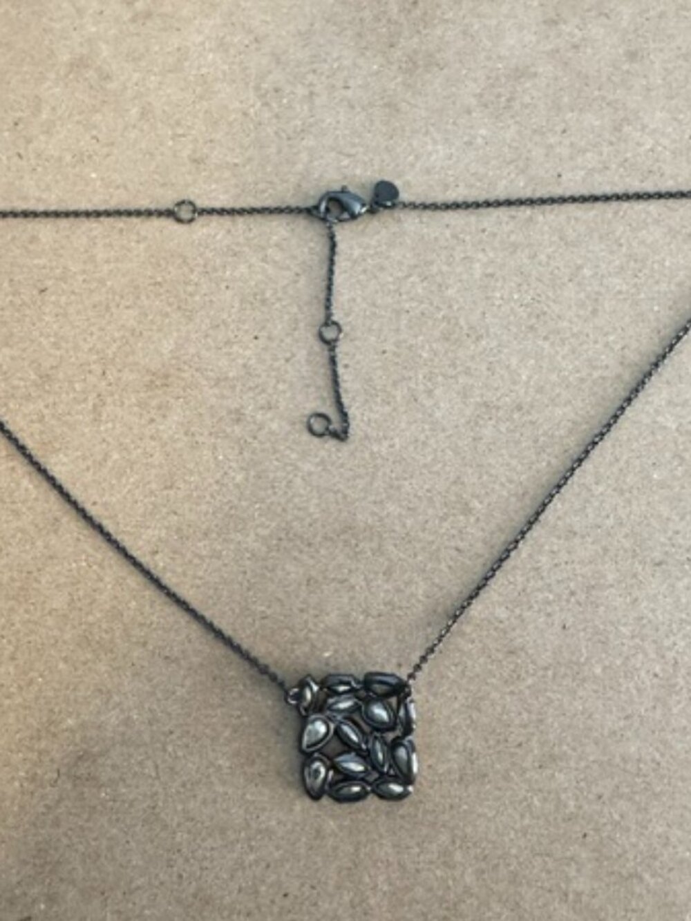 ALEXIS BITTAR CRYSTAL RUTHENIUM PLATED NECKLACE - Picture 3 of 3